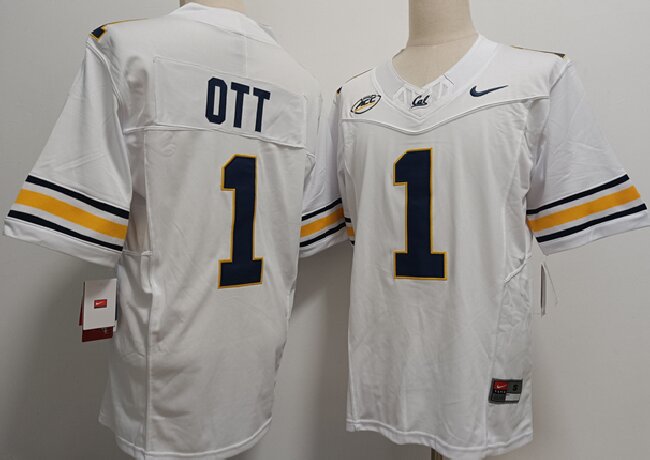 Men's California Golden Bears #1 Jaydn Ott White F.U.S.E. Stitched Football Jersey