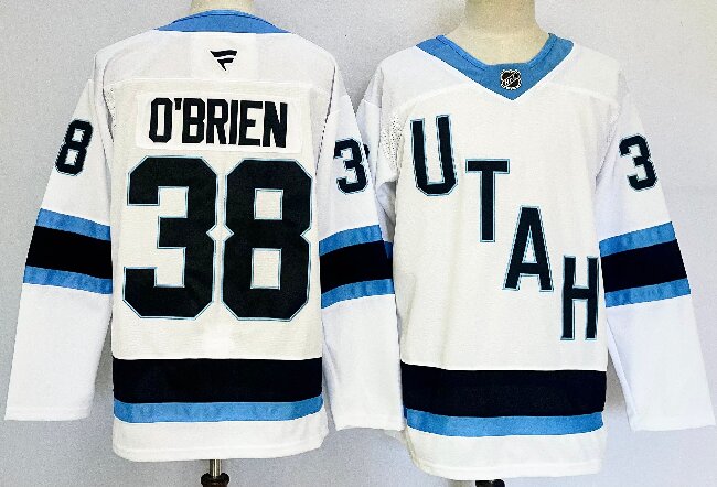 Men's Utah Hockey Club #38 Liam O'Brien White 2024-25 Stitched Jersey