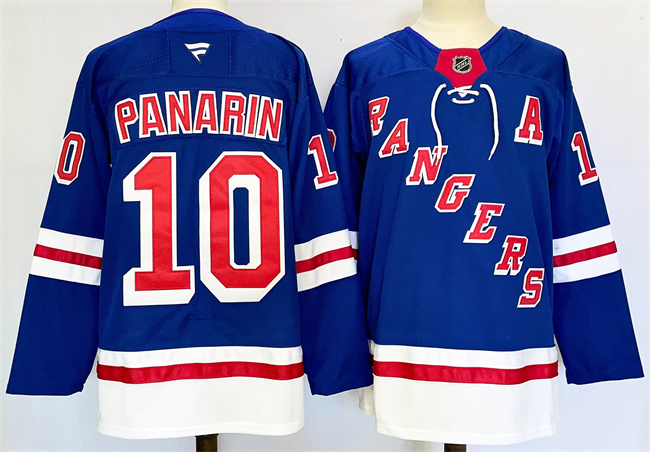 Men's New York Rangers #10 Artemi Panarin Royal 2024-25 Home With A Patch Stitched Hockey Jersey