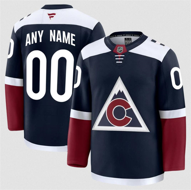 Men's Colorado Avalanche Active Player Custom Navy 2024-25 Alternate Stitched Jersey