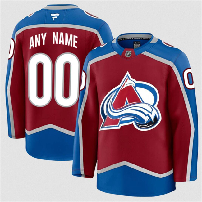 Men's Colorado Avalanche Active Player Custom Burgundy 2024-25 Home Stitched Jersey