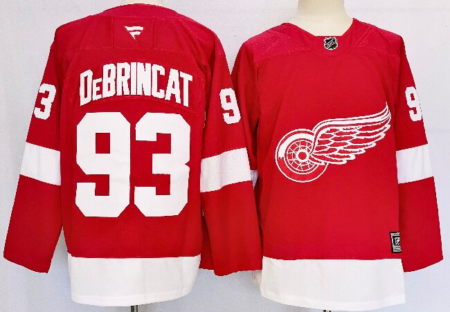 Men's Detroit Red Wings #93 Alex DeBrincat Red 2024-25 Stitched Jersey