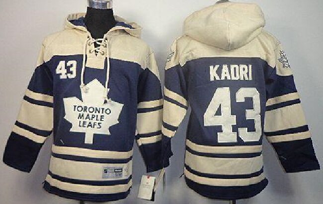 Maple Leafs #43 Nazem Kadri Blue Sawyer Hooded Sweatshirt Stitched Youth NHL Jersey