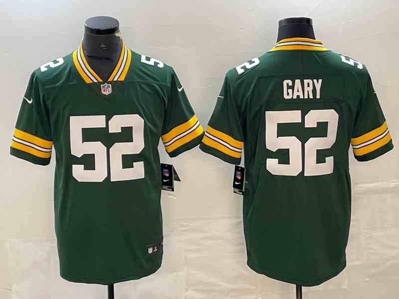 Men's Green Bay Packers #52 Rashan Gary Green Vapor Untouchable Football Stitched Jersey