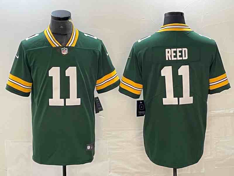Men's Green Bay Packers #11 Jayden Reed Green Vapor Untouchable Football Stitched Jersey
