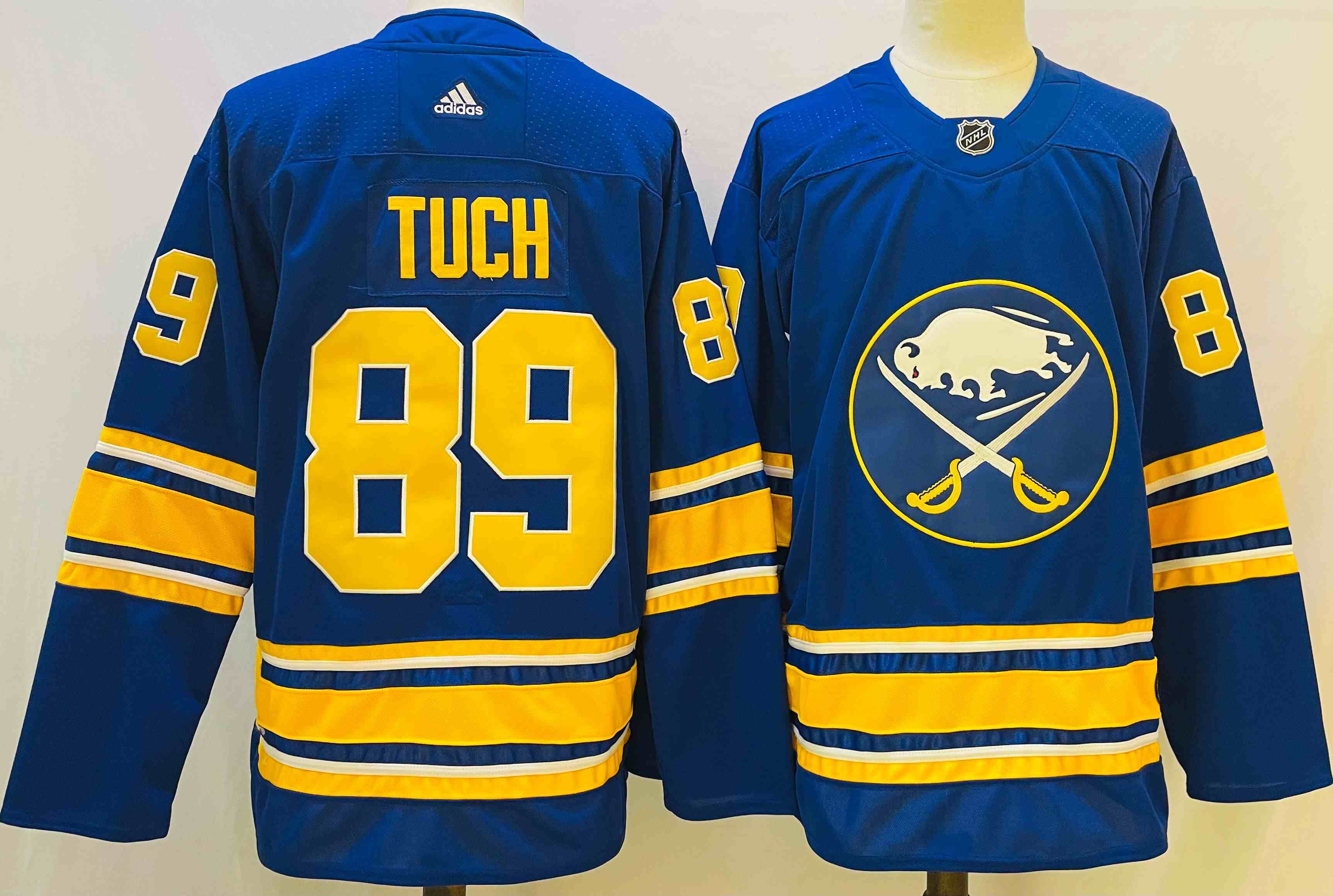 Mens 2021 Nhl Buffalo Sabres #89 Alex Tuch Blue Adidas Jersey