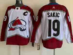 Mens Nhl Colorado Avalanche #19 Joe Sakic White Adidas Jersey