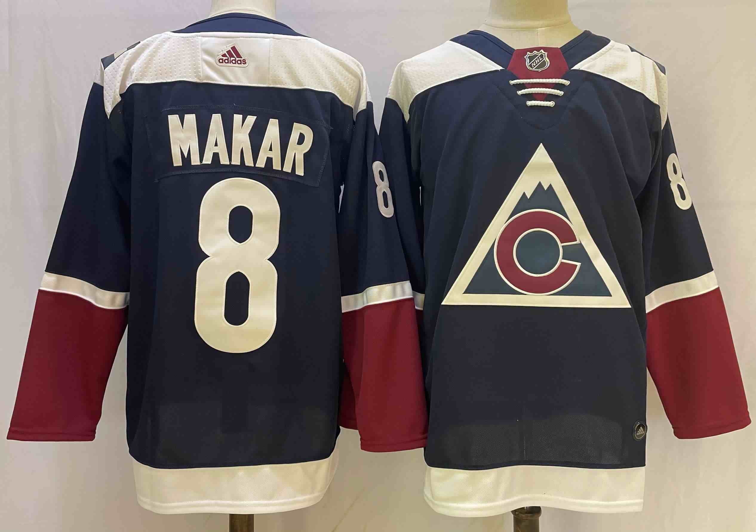 Mens Nhl Colorado Avalanche #8 Cale Makar Rantanen Alternate Dark Blue Adidas Jersey