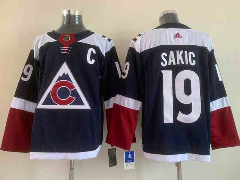 Mens Nhl Colorado Avalanche #19 Joe Sakic Rantanen Alternate Dark Blue Adidas Jersey