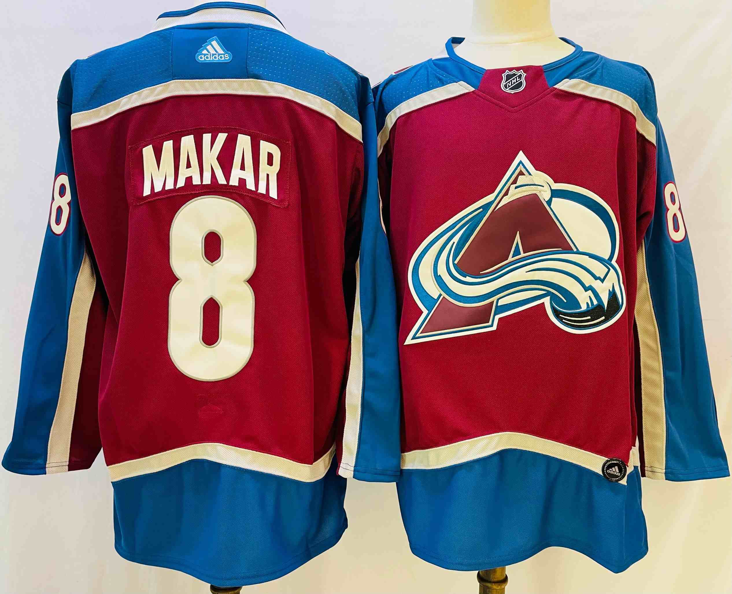 Mens Nhl Colorado Avalanche #8 Cale Makar Burgundy Red Home Premier Adidas Jersey