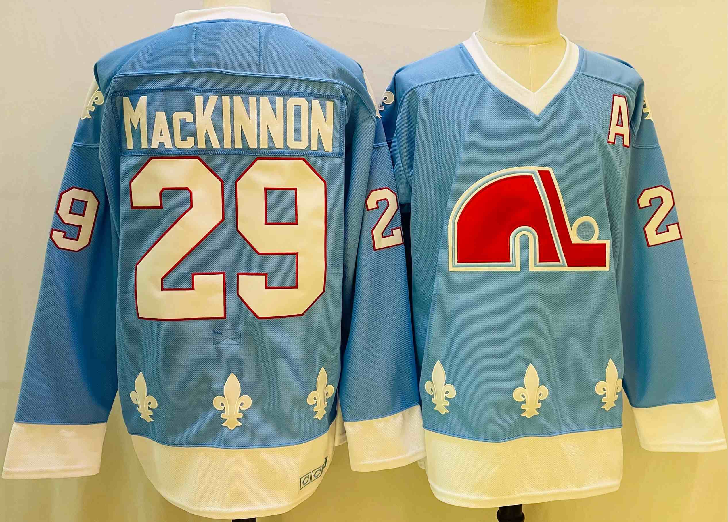 Mens Nhl Colorado Avalanche #29 Nathan Mackinnon Light Blue Ccm Jersey