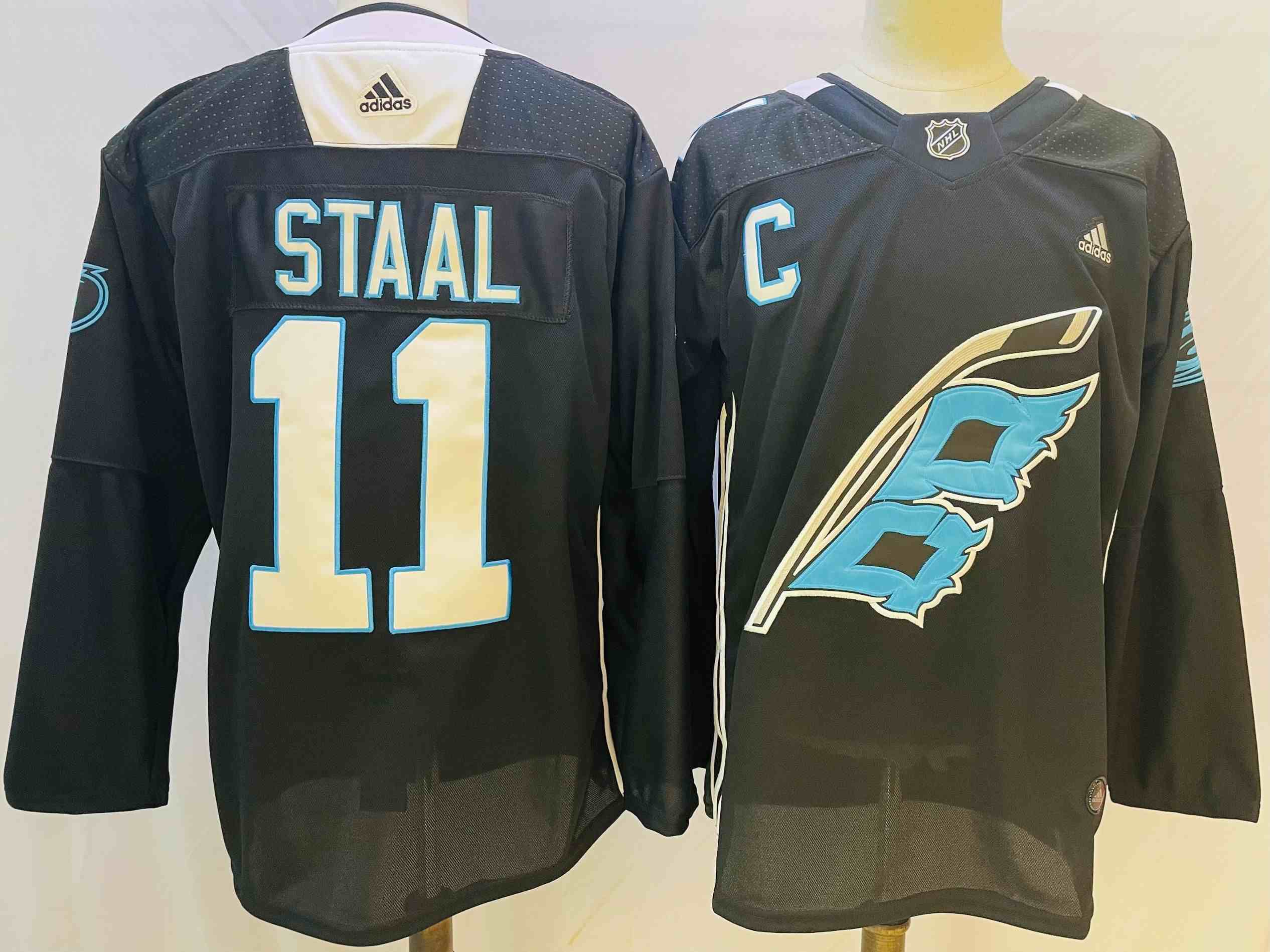 Mens 2022 Nhl Carolina Hurricanes #11 J.staal Black Adidas Jersey