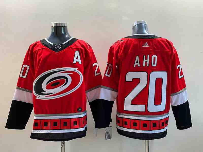 Mens Nhl Carolina Hurricanes #20 Sebastian Aho Red Adidas Player Jersey