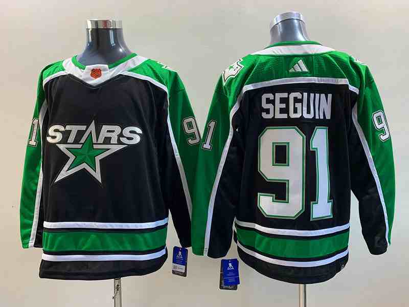Mens Nhl Dallas Stars #91 Tyler Seguin Black 2022-23 Reverse Retro Alternate Adidas Jersey