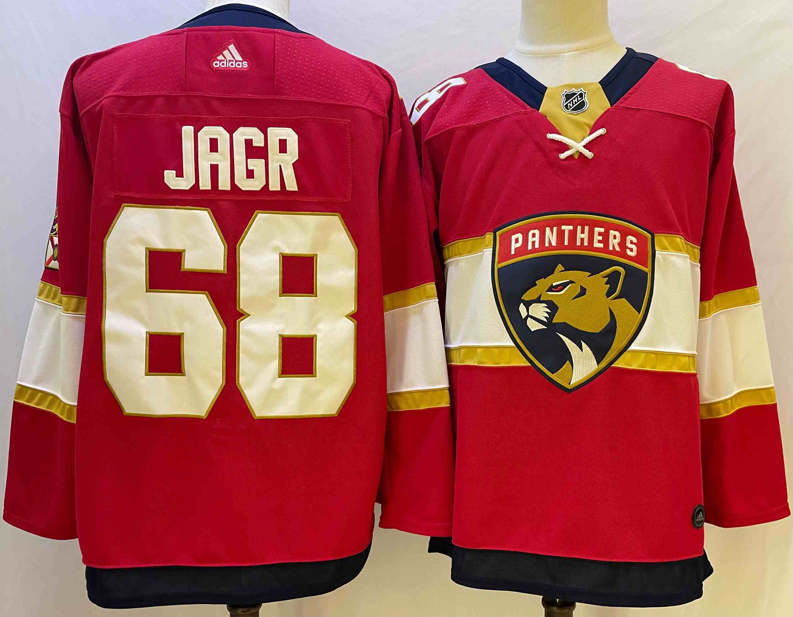 Mens Reebok Nhl Florida Panthers #68 Jaromir Jagr Red New Jersey