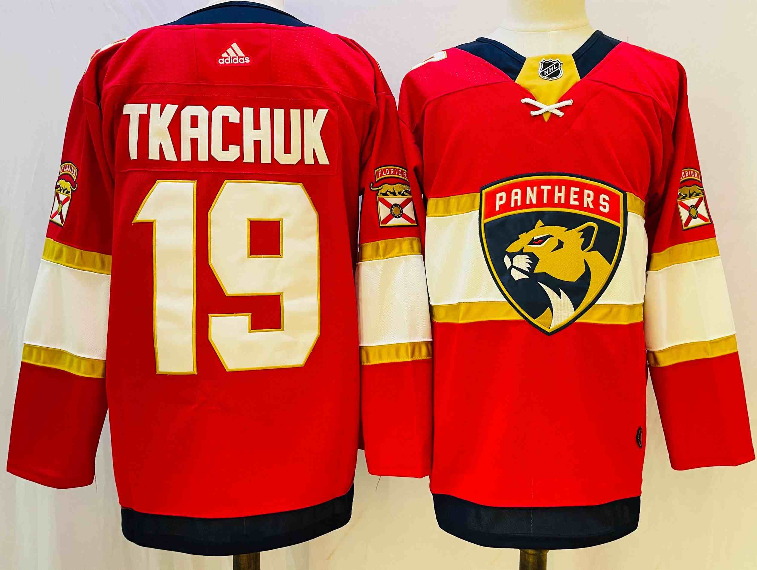 Mens Reebok Nhl Florida Panthers #19 Matthew Tkachuk Red New Jersey