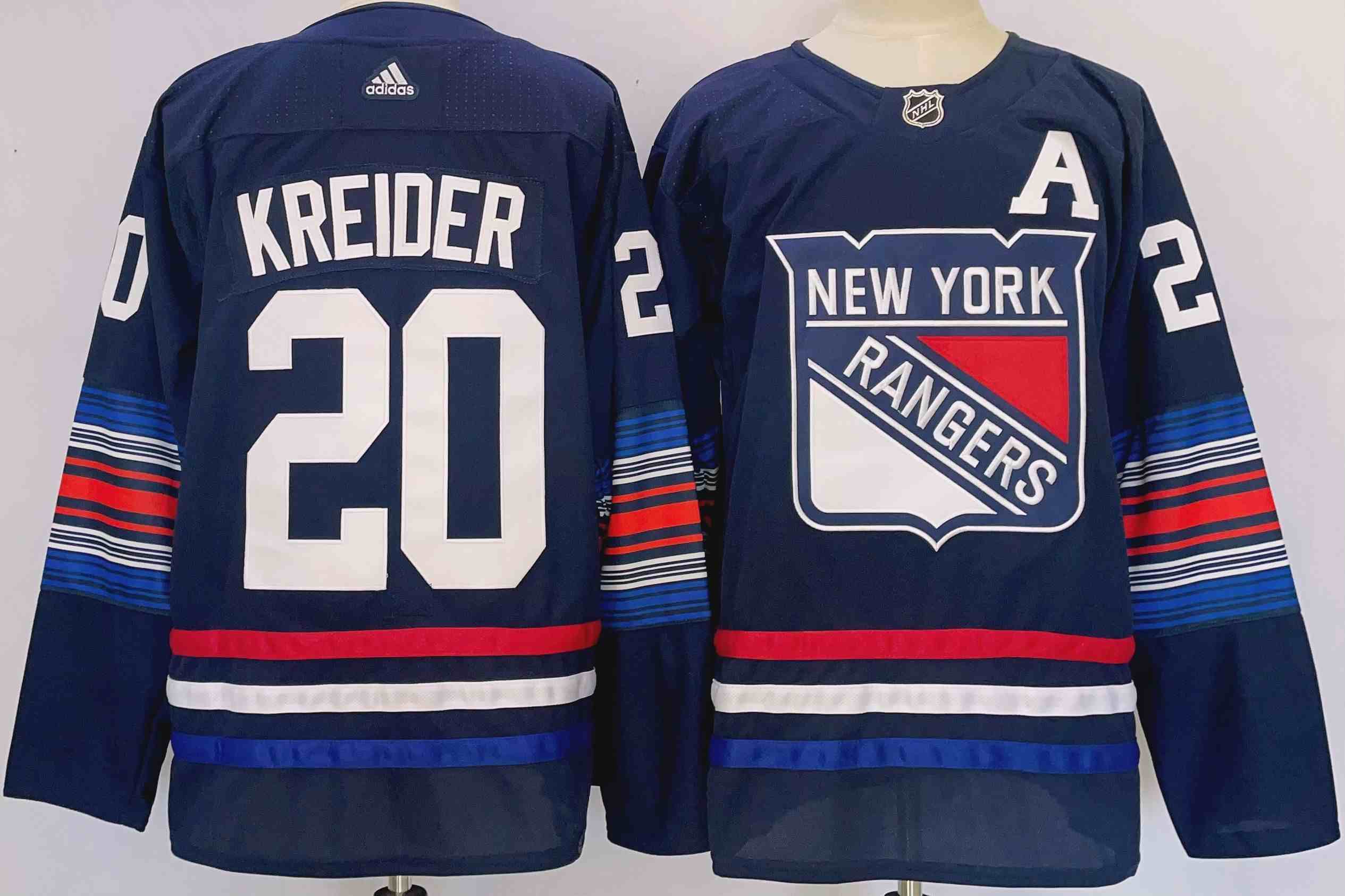 Men's New York Rangers #20 Chris Kreider Navy Stitched Jersey