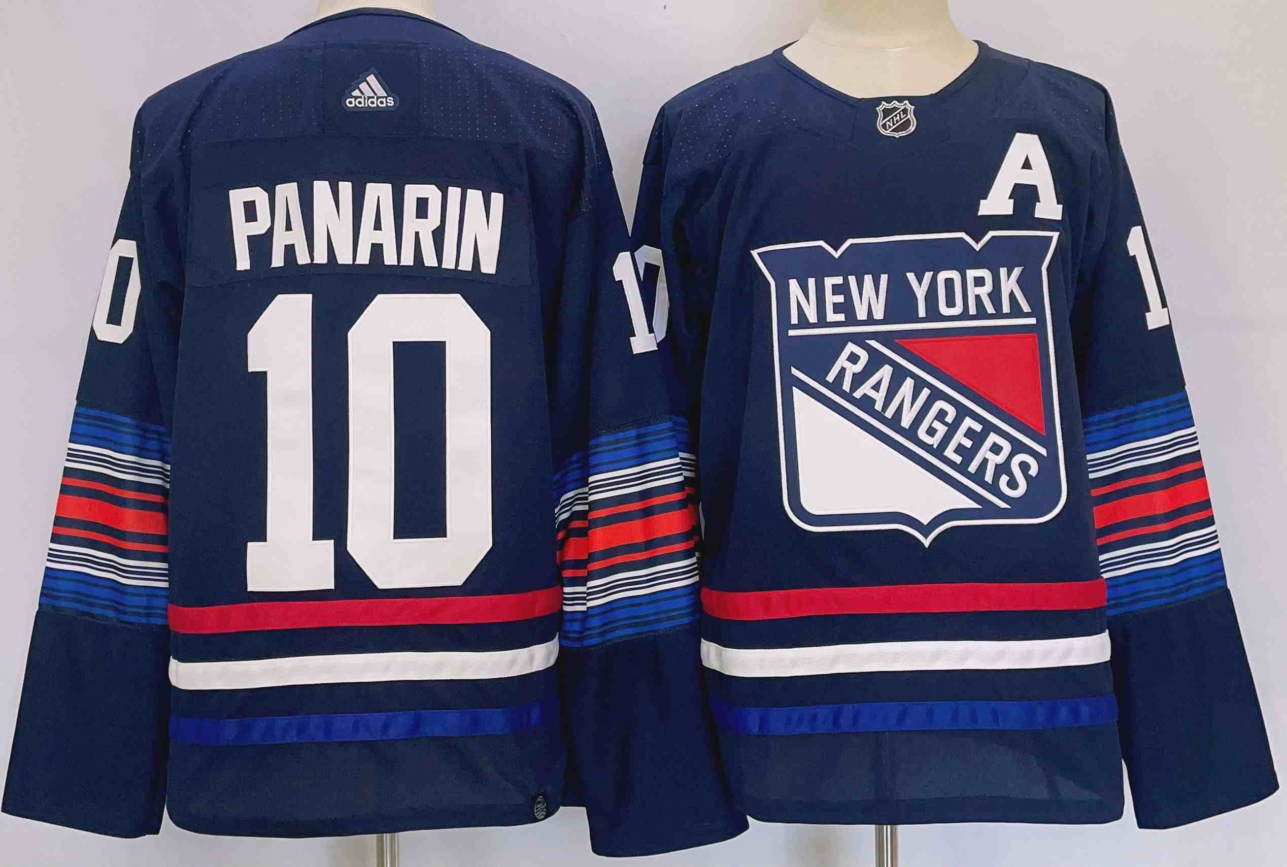 Men's New York Rangers #10 Artemi Panarin Navy Stitched Jersey