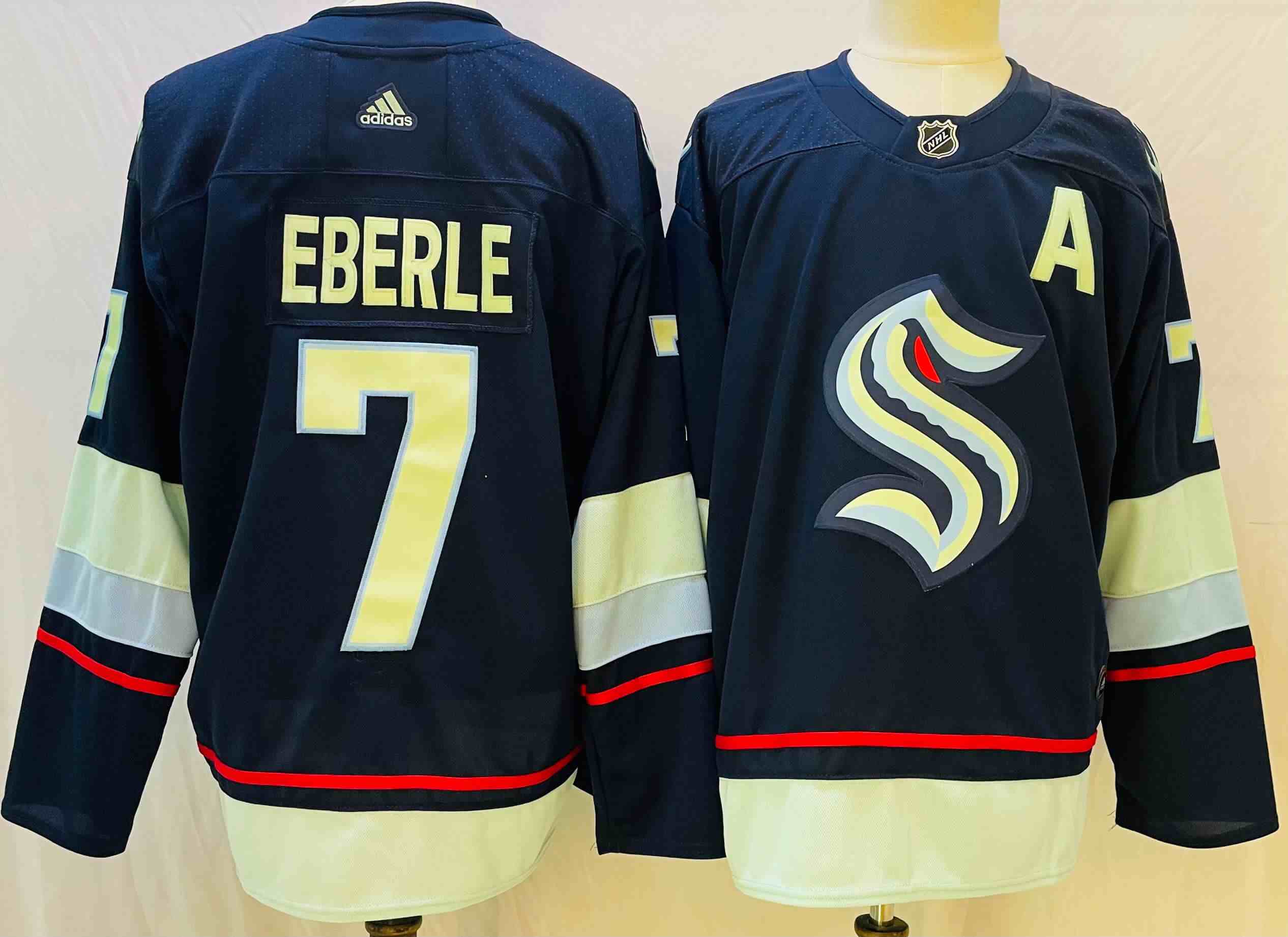 Mens Nhl Seattle Kraken #7 Jordan Eberle Blue Primegreen Home Adidas Jersey