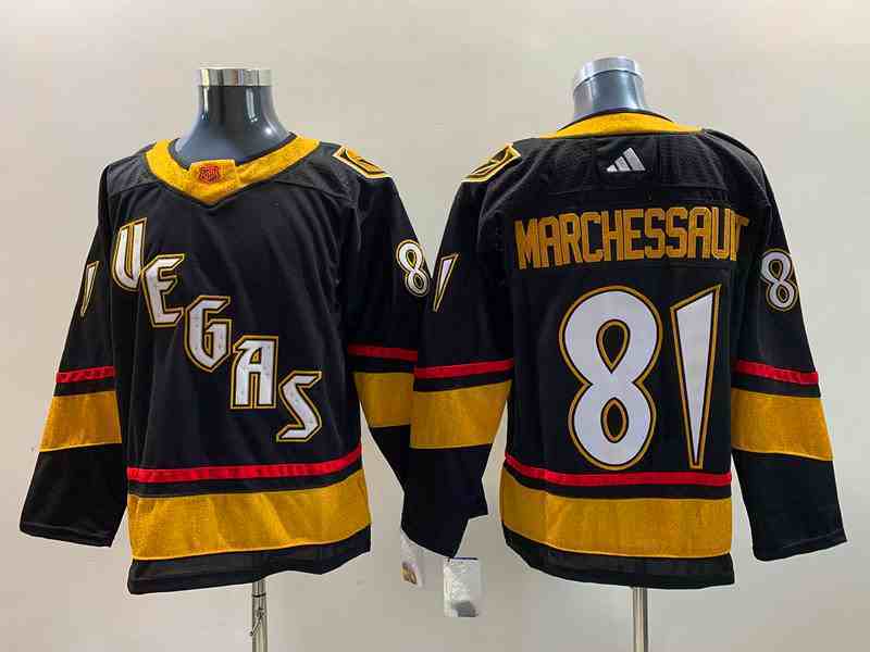 Mens Nhl Vegas Golden Knights #81 Jonathan Marchessault Black 2022-23 Reverse Retro Alternate Adidas Jersey
