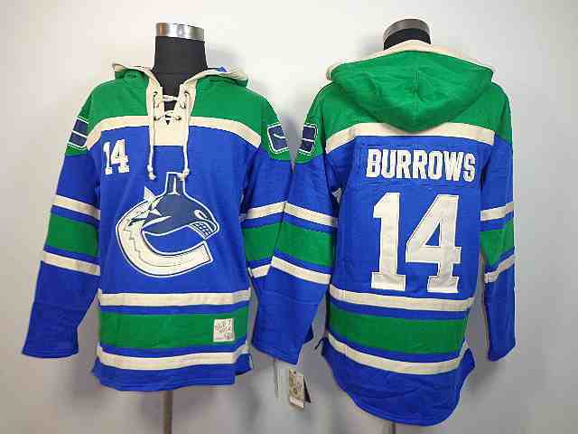 Canucks 14 Burrows Blue Hooded Jerseys