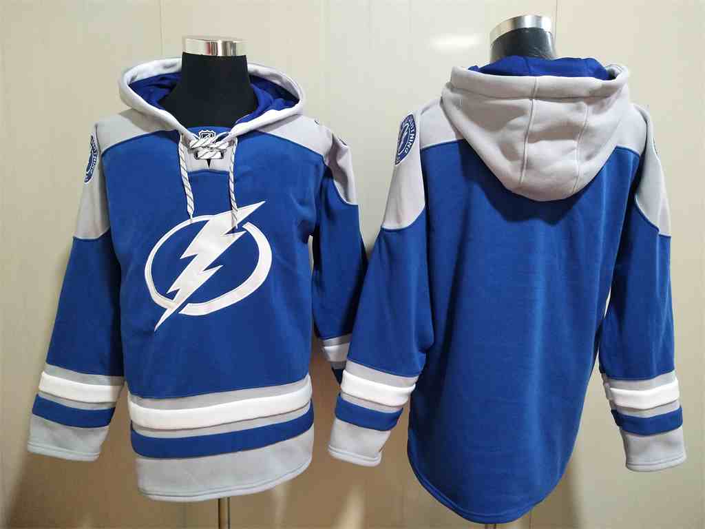 Men's Tampa Bay Lightning Royal Blue Blank Hoodie
