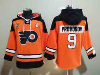 Men's Philadelphia Flyers #9 Ivan Provoro Orange Ageless Must-Have Lace-Up Pullover Hoodie