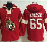 Ottawa Senators #65 Erik Karlsson Red Pullover NHL Hoodie