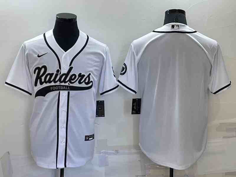 Men's Las Vegas Raiders Blank White Stitched MLB Cool Base Nike Baseball Jersey
