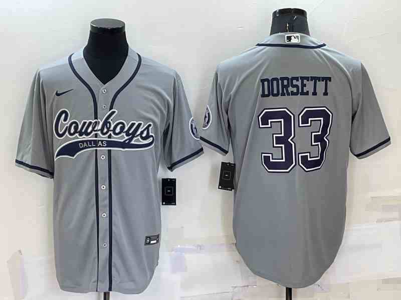 Men's Dallas Cowboys #33 Tony Dorsett Gray Baseball Cool Base Jersey