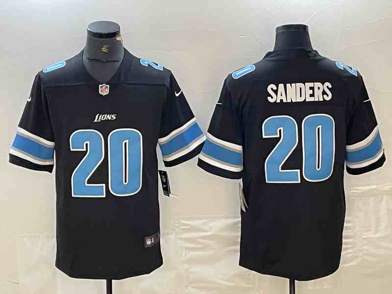 Men's Detroit Lions ##20 Barry Sanders Black Vapor Untouchable Limited Stitched Jersey
