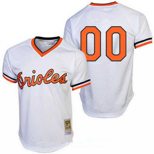 Baltimore Orioles Throwback White Custom Jersey