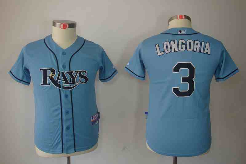 Women's Tampa Bay Rays 3 Evan Longoria Light Blue  Jersey