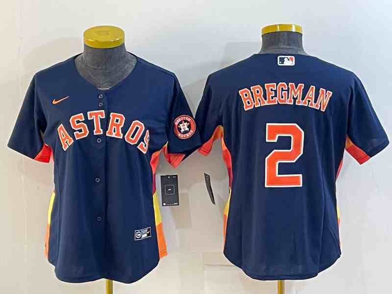 Youth Houston Astros #2 Alex Bregman Navy Blue Stitched MLB Cool Base Nike Jersey