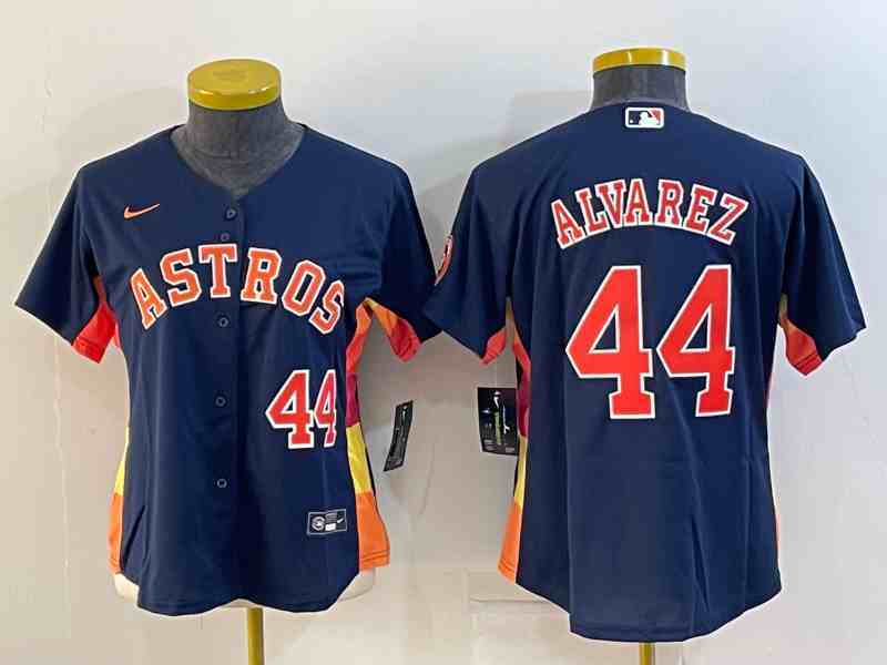 Youth Houston Astros #44 Yordan Alvarez Navy Blue Stitched MLB Cool Base Nike Jersey1