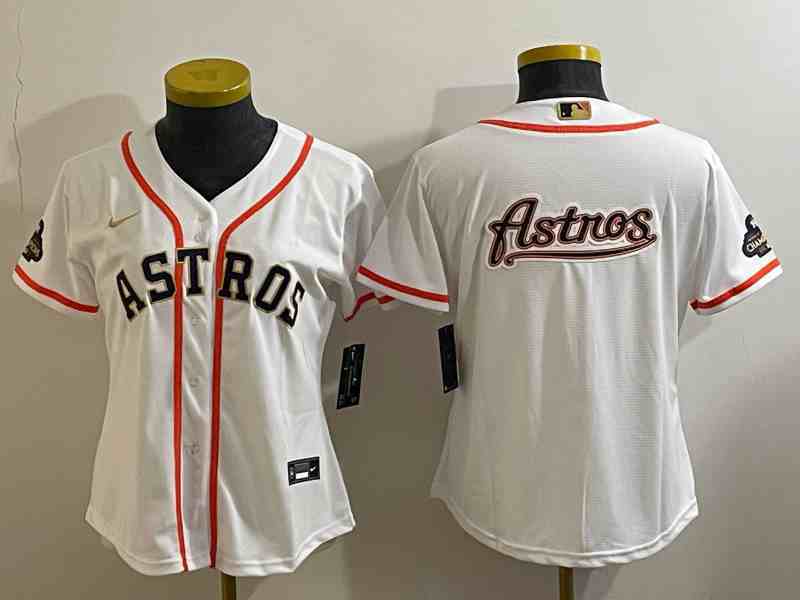 Youth Houston Astros Blank White With Patch Stitched MLB Cool Base Nike Jersey1