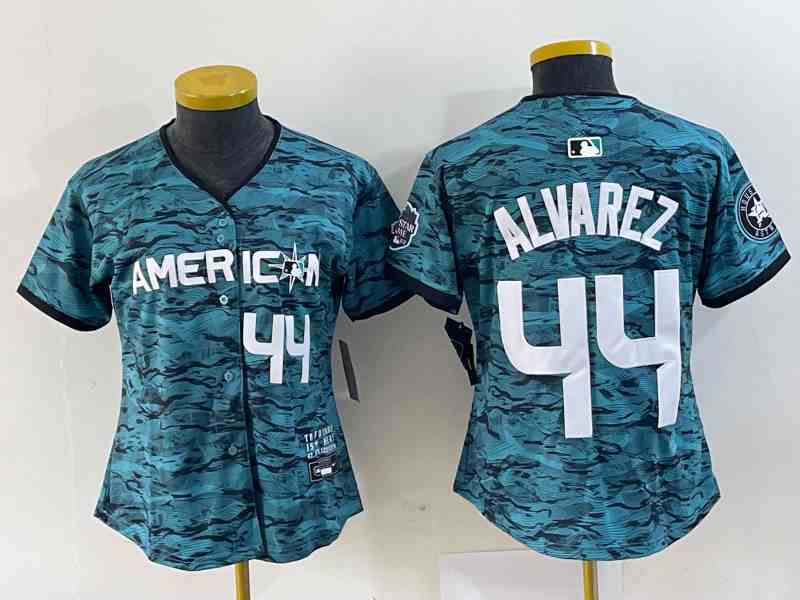 Youth Houston Astros #44 Yordan Alvarez Teal 2023 All Star Cool Base Stitched Baseball Jersey