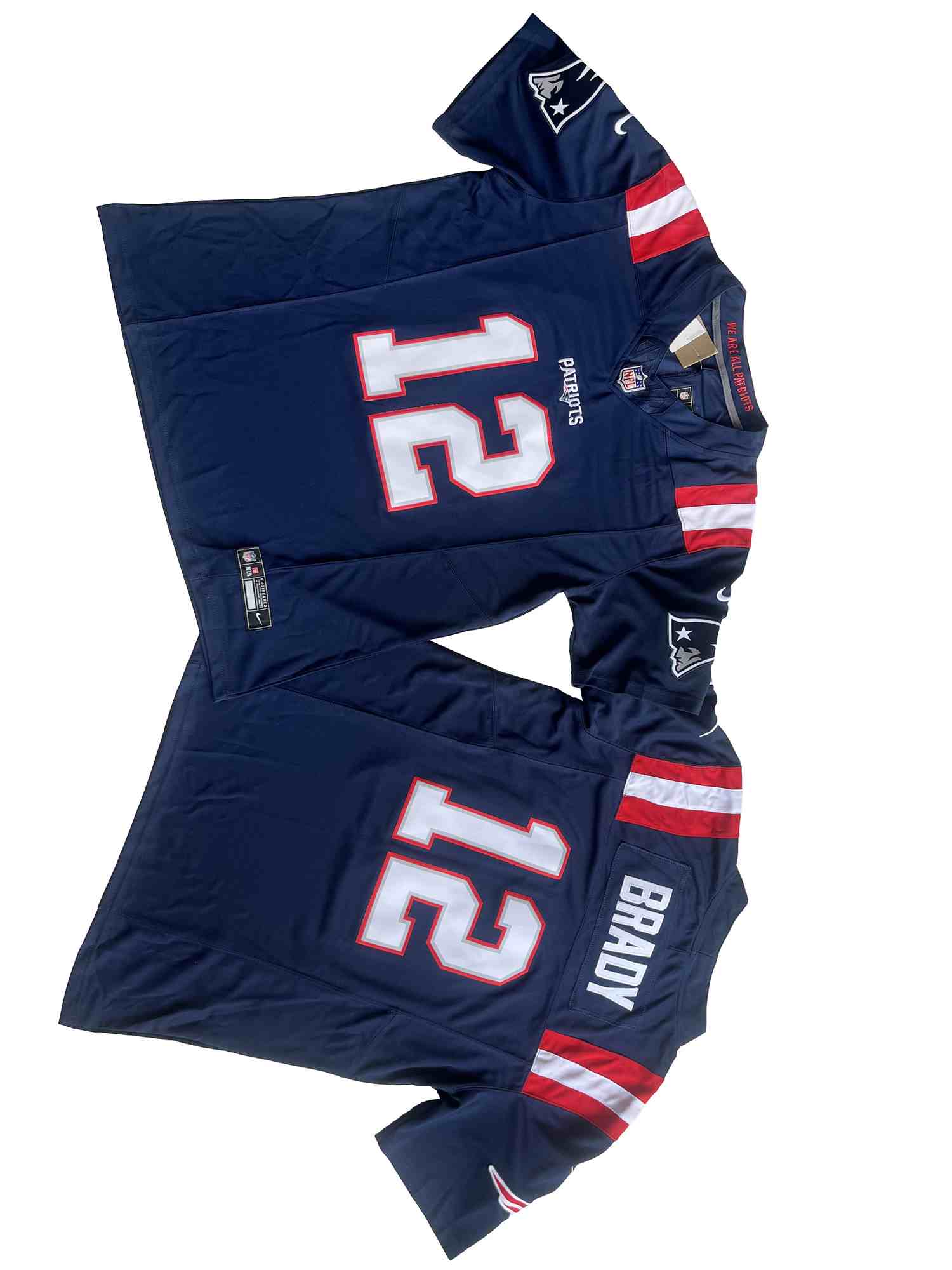 Men's New England Patriots 12# Tom Brady Blue Vapor F.U.S.E. Limited Jersey