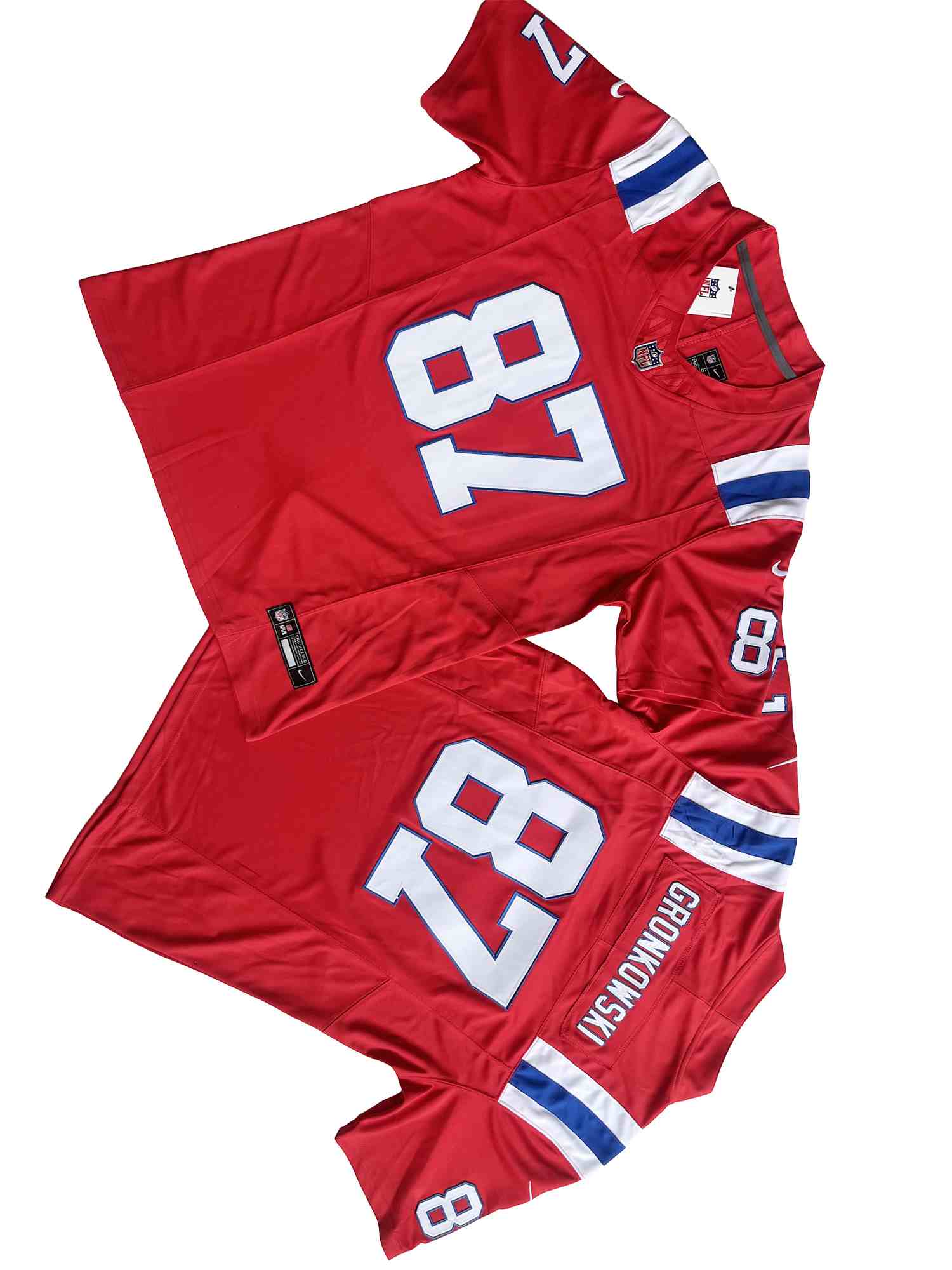 Men's New England Patriots 87# Rob Gronkowski RED  Vapor F.U.S.E. Limited Jersey