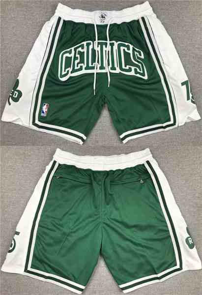 Men's Boston Celtics Green Shorts (Run  Small)