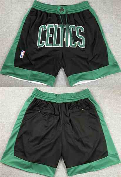 Men's Boston Celtics Black Shorts (Run  Small)