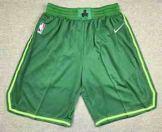 Men's Boston Celtics Green Nike Swingman 2021 Earned Edition Stitched Shorts