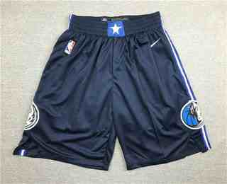 Men's Dallas Mavericks NEW Navy Blue 2020 NBA Swingman Stitched NBA Shorts