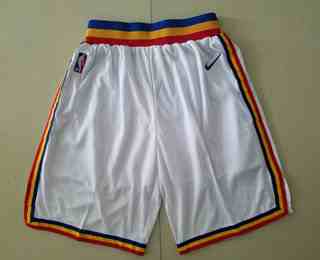 Men's Golden State Warriors White Hardwood Classics Soul Swingman Throwback Shorts