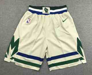 Men's Milwaukee Bucks Cream 2020 City Edition NBA Swingman Shorts