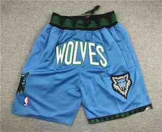 Men's Minnesota Timberwolves 2003-04 Blue Just Don Shorts Swingman Shorts