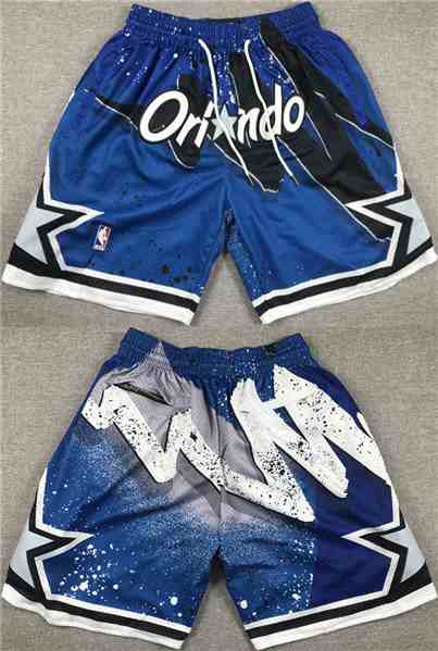 Men's Orlando Magic Blue Shorts(Run  Small)