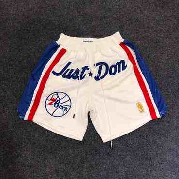 76ers White Just Don Throwback Mesh  Shorts