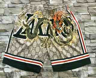 Men's Los Angeles Lakers Dragon Hardwood Classics Soul Swingman Throwback Printed NBA Shorts