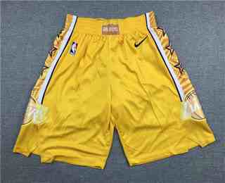 Men's Los Angeles Lakers Yellow 2020 Nike City Edition Swingman Shorts